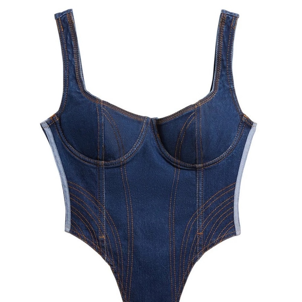 Ivy Park Adidas Rodeo Denim Bodysuit